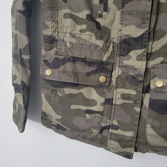 Love Tree Green Camo Full Zip Utility Jacket - Picture 5 of 11